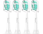 Sonicare Replacement Heads, Electric Toothbrush Replacement Heads Compatible with Philips Sonicare - 12 Pack (6 White+ 6 Black)