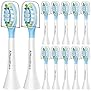 Sonicare Replacement Heads, Electric Toothbrush Replacement Heads Compatible with Philips Sonicare - 12 Pack (6 White+ 6 Black)