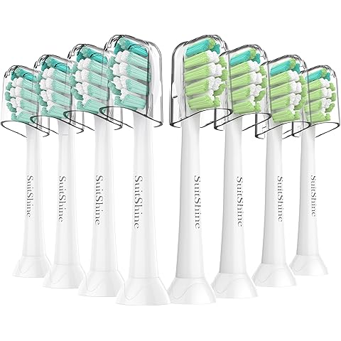 Sonicare Replacement Heads, Electric Toothbrush Replacement Heads Compatible with Philips Sonicare - 12 Pack (6 White+ 6 Black)
